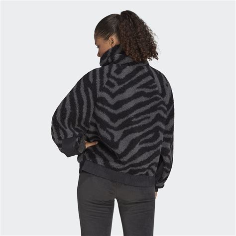 adidas fleecejacke damen zebra|adidas Hyperglam Fleece Zebra Jacket .